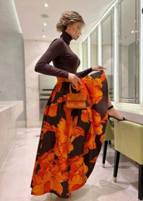 Дамска дълга пола с принт 2149102