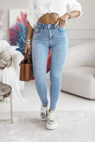 Дамски изчистени slim дънки K1535